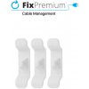 FixPremium - Organizér Káblov - Úchytka - Set 3 kusov, transparentná