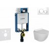 Geberit Kombifix Set predstenovej inštalácie, klozetu Gaia a dosky softclose, tlačidlo Sigma20, biela/chróm SANI15CA3108