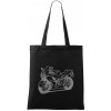 Športová motorka - Taška bavlnená - 42 x 38 cm ( Čierna )