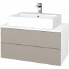 Dreja Kúpeľňová skrinka MODULE SZZ2 80 umývadlo Kube - N01 Biela lesk / N07 Stone