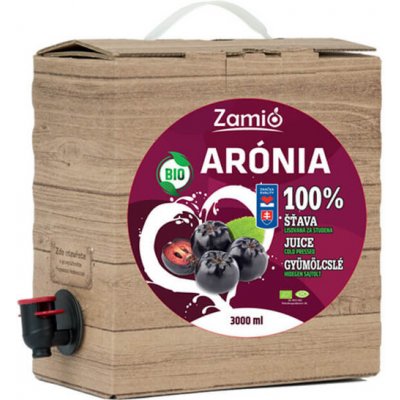 Zamio Arónia 100% šťava bio 3 l