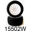 Himoto Gumy nalepené 1/10 Short course na bielych diskoch 2 ks HM15502W (HM15502W)
