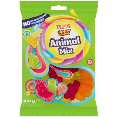 Tesco Candy Carnival Animal mix želé cukríky s ovocnými príchuťami 100 g od  0,12 € - Heureka.sk