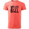 Volleyball nápis - Klasické pánske tričko vyššej gramáže - 2XL ( Korálová )