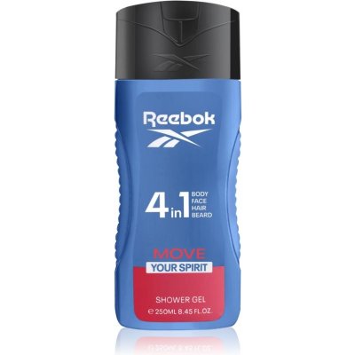 Reebok Move Your Spirit svieži sprchový gél 4 v 1 pre mužov 250 ml