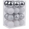 Gule MagicHome Vianoce, 24 ks, bielo - strieborné, mix, na vianočný stromček, 6 cm