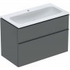 Geberit iCon - Skrinka s umývadlom, 90x48x63 mm, 2 zásuvky, KeraTect, lávová 502.333.JK.1