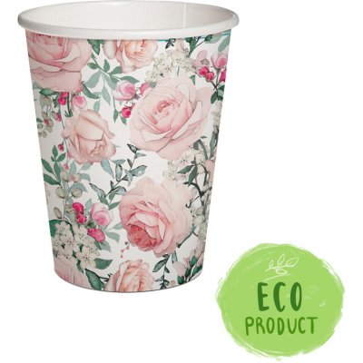 Papierový pohár PAW Eco 250 ml Gorgeous Roses