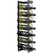 DanDiBo Stojan na víno kovový nástenný 75 cm čierny 96291 na 7 fliaš