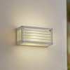 Lucande vonkajšie nástenné svietidlo Aurelien, biela, 12 cm, pruhovaná, IP54 - 10033978
