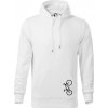 Bicykel na výšku - Mikina pánska Cape s kapucňou - 2XL ( Biela )