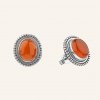 SilveAmo Strieborné náušnice s karneolom Rhea C5CK5002-1