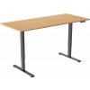 AlzaErgo Table ET2 Core čierny + doska 140 × 80 cm bambusová