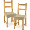 4home Multielastický poťah na sedák na stoličku Comfort béžová, 40 - 50 cm, sada 2 ks