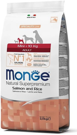 MONGE Mini Losos a ryža 2,5 kg