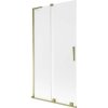 MEXEN/S - Velar L dvojkrídlová posuvná vaňová zástena 100 x 150, dekor, zlatá 896-100-003-31-50