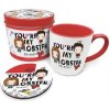 CurePink Dárkový set v plechové krabičce Friends Přátelé You're My Lobster hrnku GP85472 370 ml