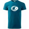 Florbal lopta - Klasické pánske tričko vyššej gramáže - M ( Petrolejová )