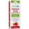 PLUS LEKÁREŇ Kalciový sirup s vitamínom D s príchuťou lesnej jahody 150 ml