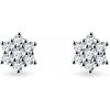Briliantové náušnice z bieleho zlata KLENOTA K0218012