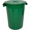 Denox Nádoba na odpad s víkem INDUSTRIAL, 100 l, gastro, zelený, pevný plast