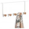 Zeller Present Háčik na dvere, 5 háčikov, biely kov, drevo