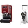 Gaggia New Classic EVO, red + Eureka Helios 75, chrome