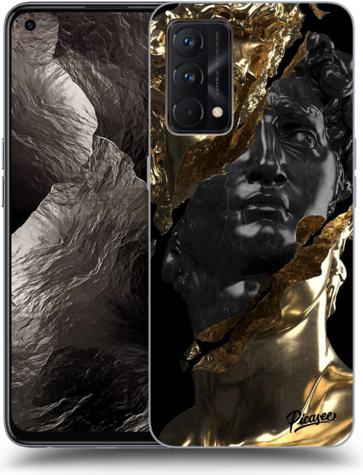 Púzdro Picasee silikónové Realme GT Master Edition 5G - Black Gold čierne