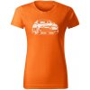 T-ričko Alfa Romeo 156 predfacelift dámske tričko Farba trička: Oranžová, Farba potlače: Biela, Veľkosť: XXL