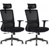 2PACK Ergonomická kancelárska stolička ARTEMIS, čierna (2 ks)