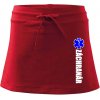 Nápis Záchranár + hviezda - Športová sukne - two in one - XS ( Červená )