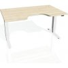 Hobis Pracovný stôl Motion Ergo, ZO, 3S, 120x61-128x90 cm, agát/biela