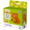 Dodo Toys 16-dielne puzzle 16 Puzzle Puzzle + omaľovánka s plyšovým medvedíkom