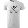 Florbalové hokejky - Klasické pánske tričko vyššej gramáže - XS ( Biela )