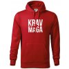Nápis Krav Maga - Mikina pánska Cape s kapucňou - 2XL ( Červená )