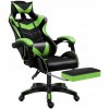 Herné kreslo Medas Professional, zelené, umelá koža