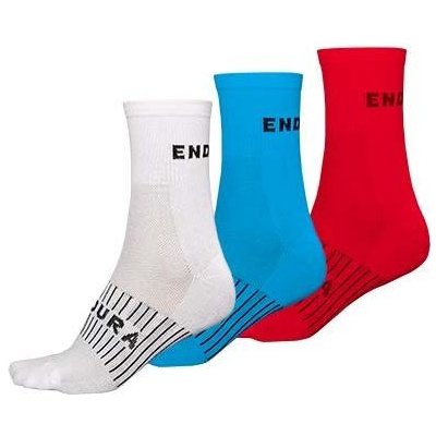 Endura ponožky Coolmax Race Color 3-balení White
