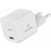 Nabíjačka do siete Swissten sieťový adaptér GaN 1x USB-C 65W Power Delivery biely (22037020)