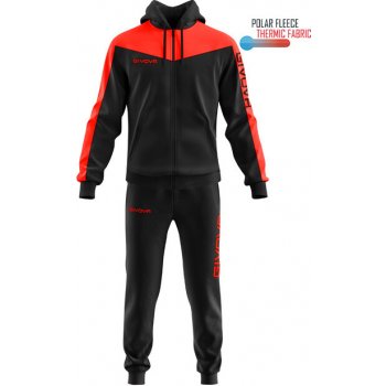 Tuta Roma Con Cappuccio POLARFLEECE ROSSO/NERO Tg.