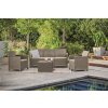 KETER ELODIE 3 SOFA SET SMOOTH ARMS WITH CLASSIC TABLE cappuccino/piesková (254086)