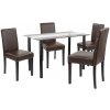 Jedálenský set Karin 4+1 čierno-hnedý