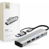 TECH-PROTECT HB03 HUB ADAPTER 5IN1 TYPE-C + USB2.0 + USB3.0 + RJ45 SPACE GREY