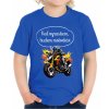 Fajntričko Kids detské tričko Keď vyrastiem, budem motorkár kráľovská modrá