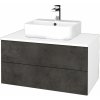 Dreja Kúpeľňová skrinka MODULE SZZ2 80 umývadlo Joy 3 - N01 Biela lesk / D16 Tmavý betón