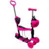 R-Sport Detská trojkolesová kolobežka 5v1 s LED kolieskami H3 Pink
