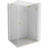 MEXEN/S - Lunar-F sprchovací kút skladacie dvere pravá 100 x 80, transparent, zlato 836-100-080-50-00-P