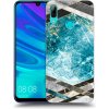 Picasee silikónový prehľadný obal pre Huawei P Smart 2019 - Blue geometry