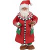 Clayre & Eef Vianočné dekorácie Santa v kabátiku s perníčkom a papučkami - 15*9*28 cm - Clayre & Eef