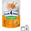 CLUB 4 PAWS Premium s kuracím mäsom v omáčke pre mačky od 7 rokov 85 g
