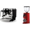 Rocket Espresso Bicocca, black + Eureka Atom W 75, ferrari red